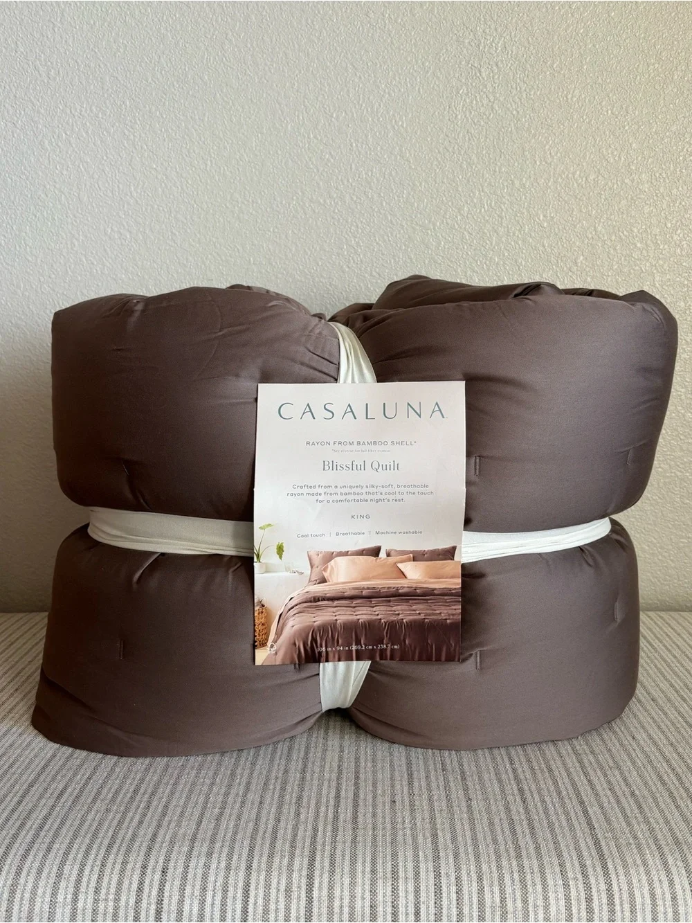 NWT King Rayon from Bamboo Quilt Fig - Casaluna